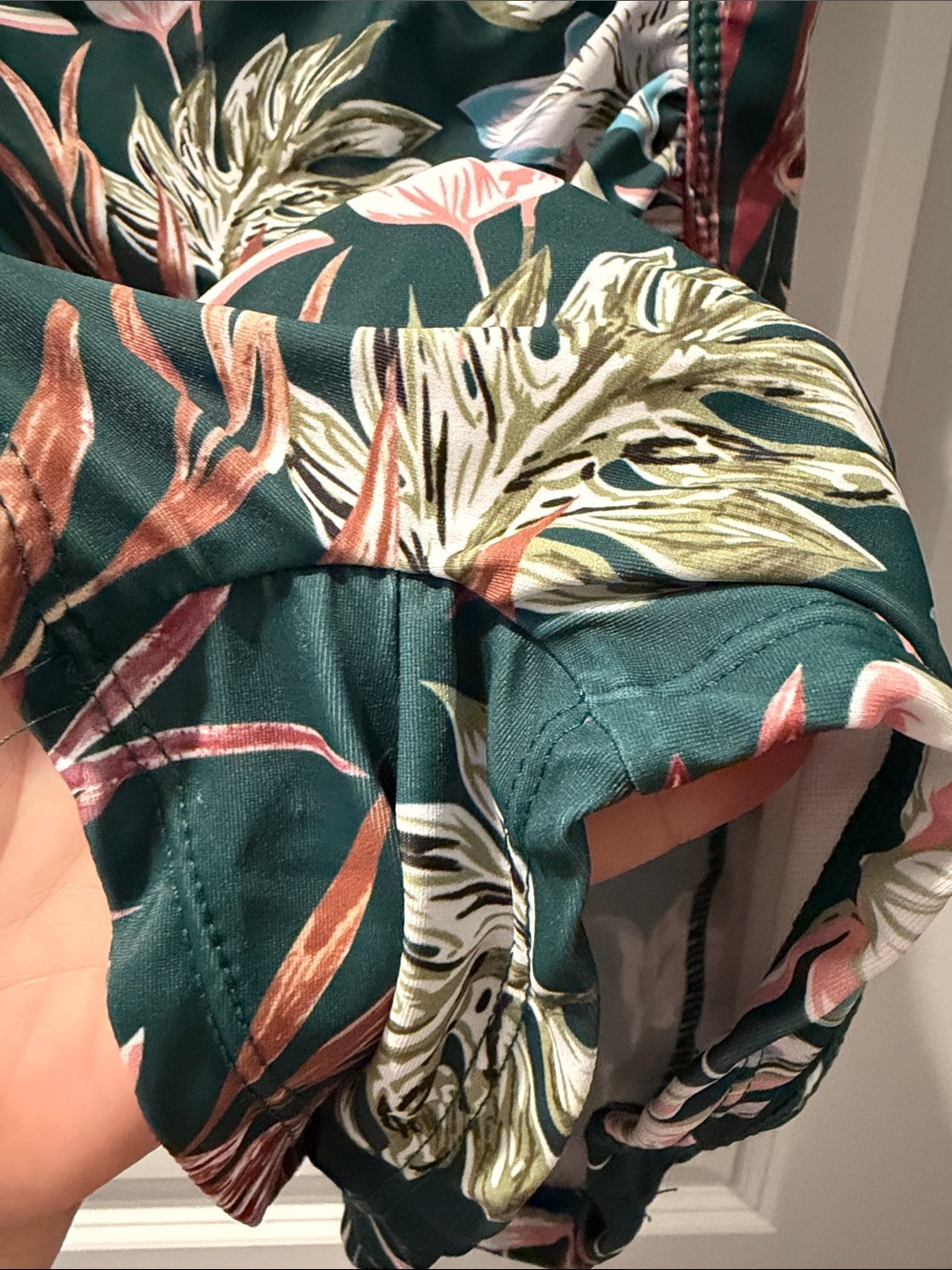 Floral Ruched Romper Swimsuit - Picture 8 of 10